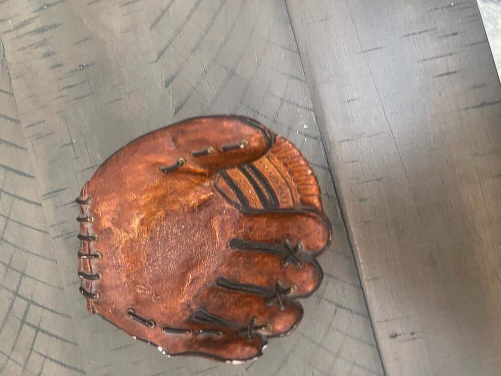 Russ Berrie Yesterdays Ballgame Glove Baseball Trinket Dish